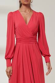 Jolie Moi Pink Tone Giulia Long Sleeve Maxi Dress - Image 3 of 5