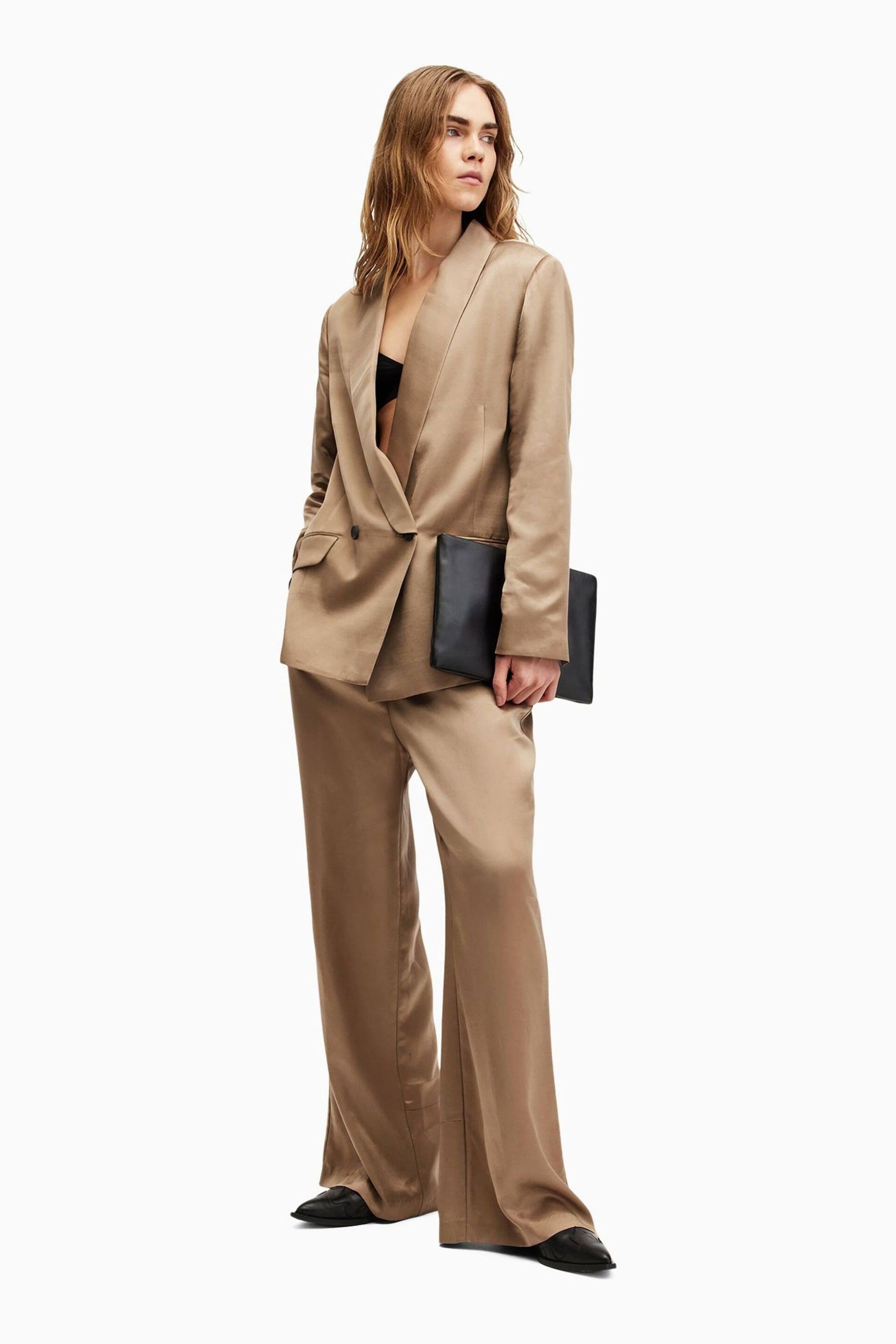AllSaints Brown Goldie Trousers - Image 1 of 8