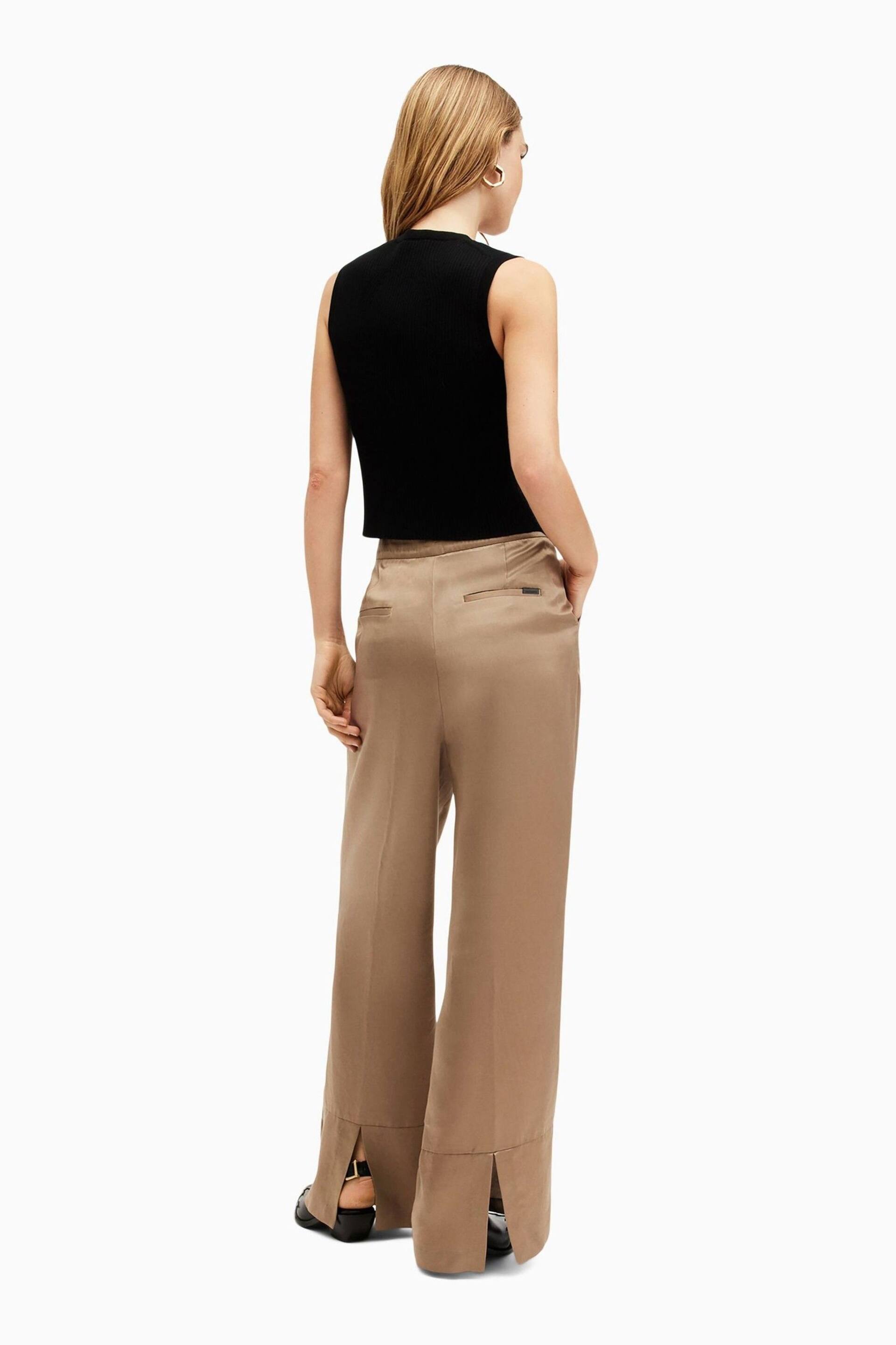 AllSaints Brown Goldie Trousers - Image 7 of 8