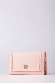 Lakeland Leather Pink Icon Medium Leather Flapover Purse - Image 1 of 4