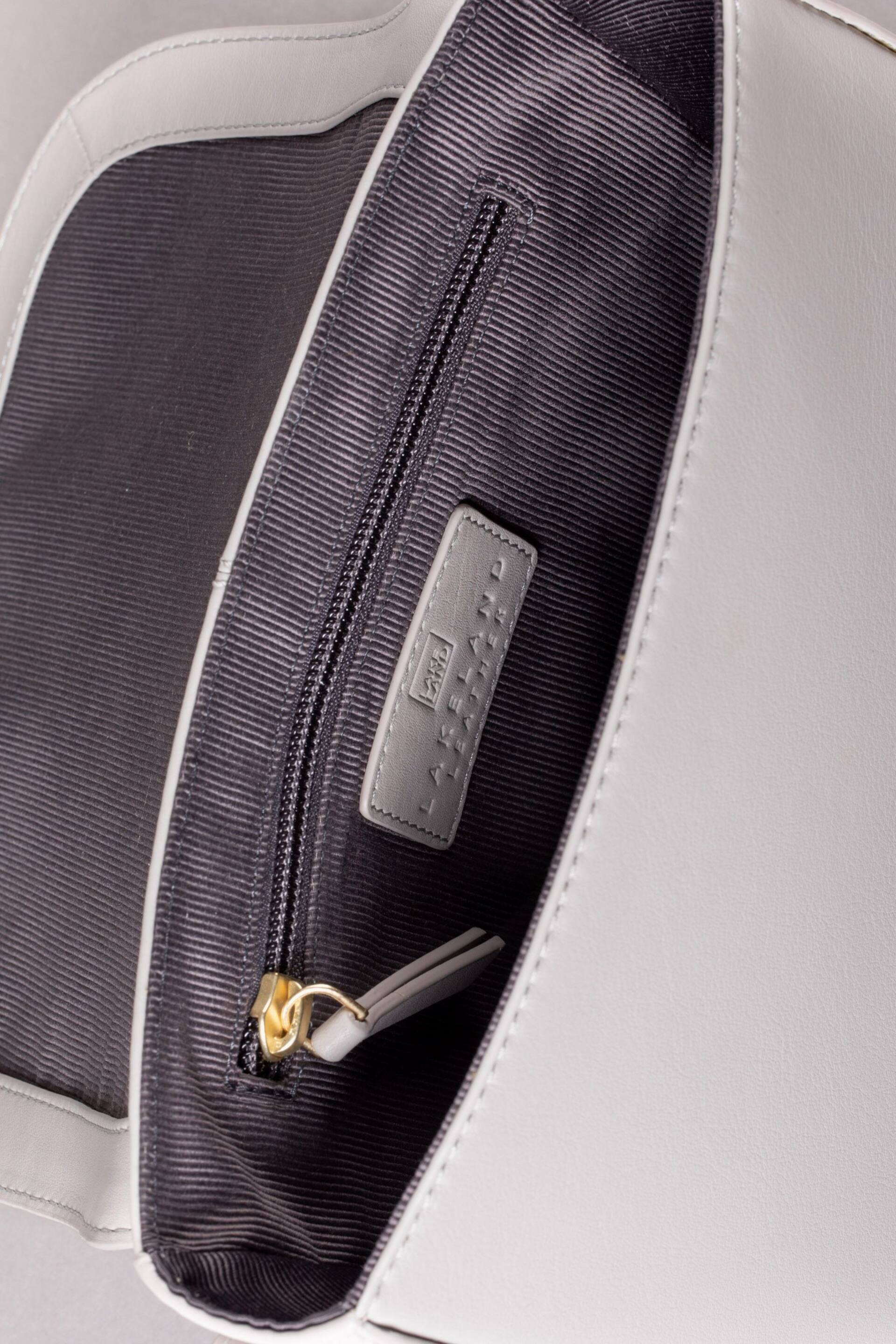 Lakeland Leather Grey Tarnbeck Leather Saddle Bag - Image 8 of 8