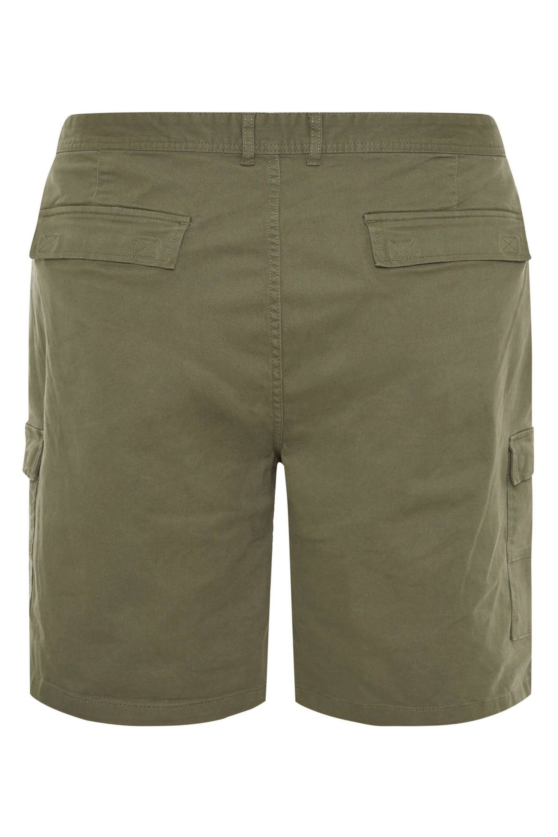 BadRhino Big & Tall Green Stretch Cargo Shorts - Image 4 of 4