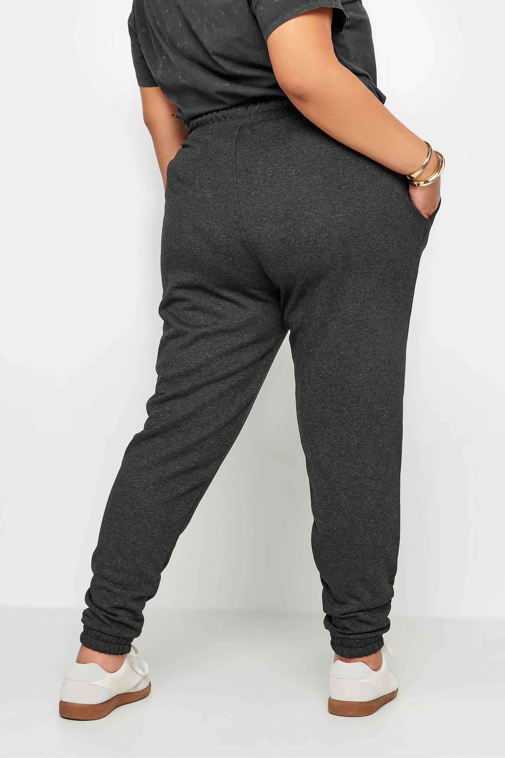 Yours Curve Grey Elasticated Stretch Joggers - Image 3 of 5