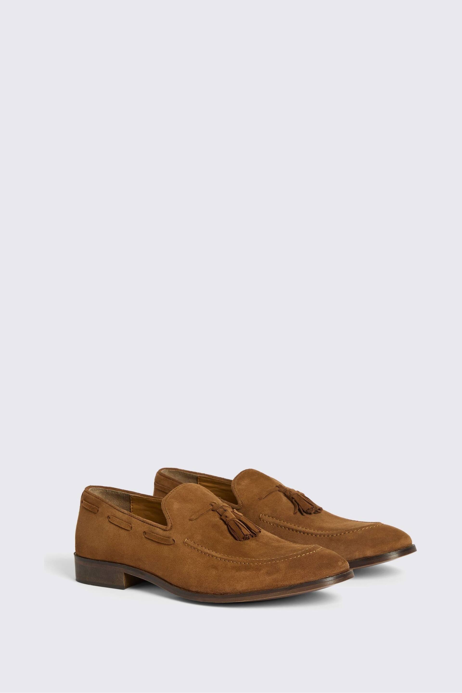 MOSS Highgate Tan Suede Tassel Brown Loafer - Image 1 of 5