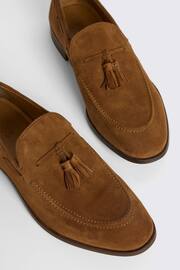 MOSS Highgate Tan Suede Tassel Brown Loafer - Image 3 of 5