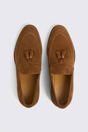 MOSS Highgate Tan Suede Tassel Brown Loafer - Image 4 of 5