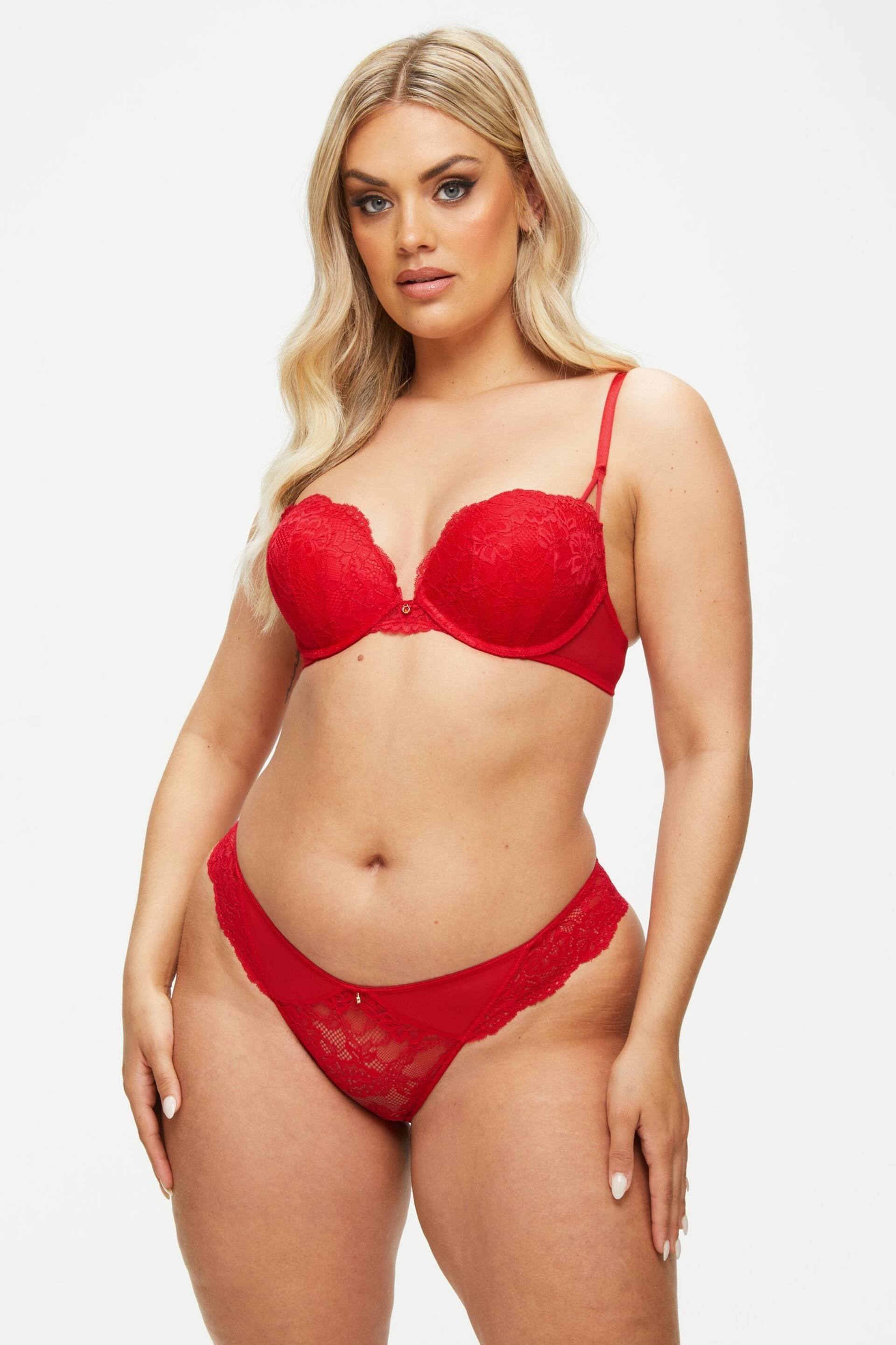 Ann Summers Red Sexy Lace Planet Boost Bra - Image 5 of 6