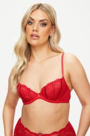 Ann Summers Red Sexy Lace Planet Non Pad Plunge Bra - Image 1 of 5