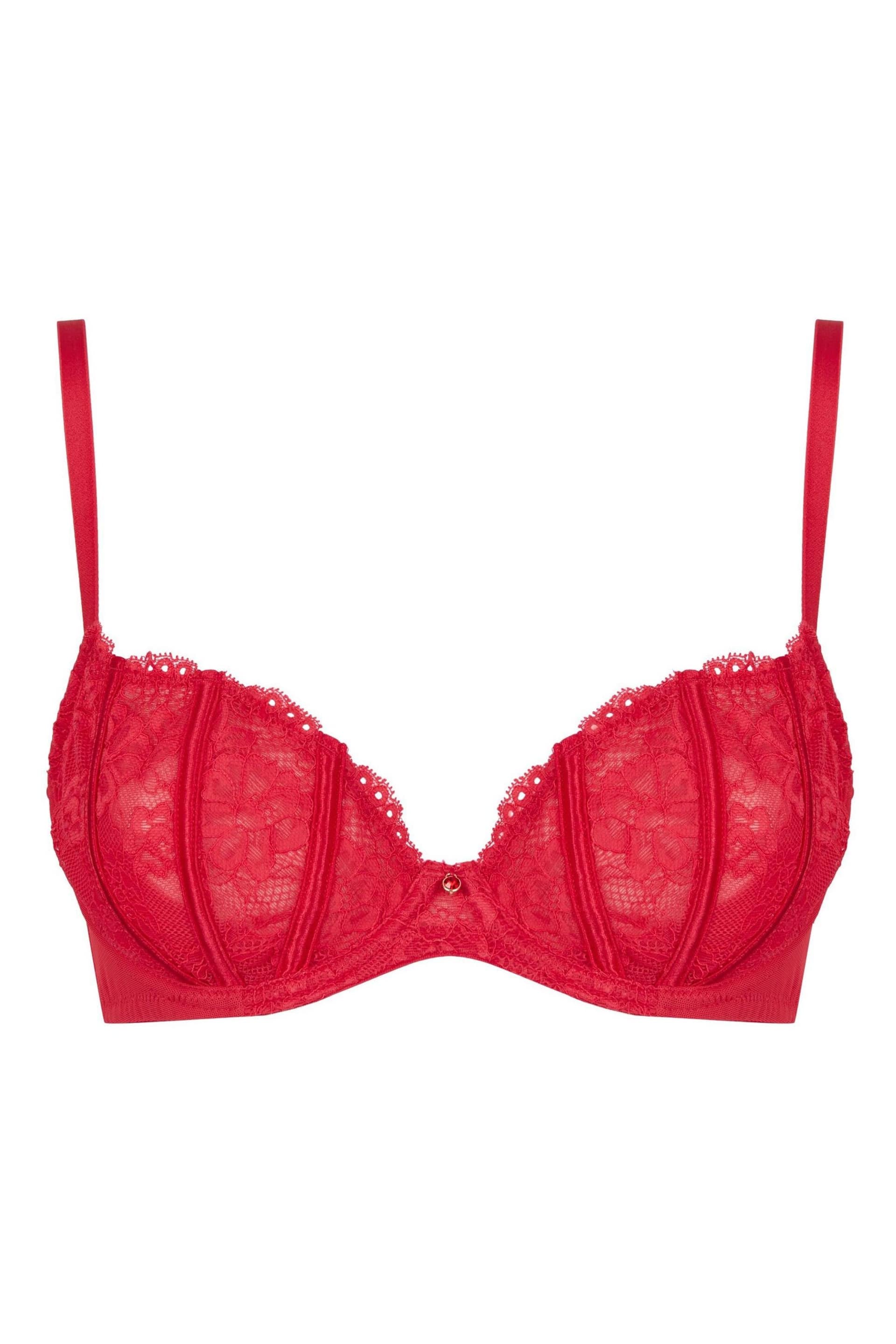 Ann Summers Red Sexy Lace Planet Non Pad Plunge Bra - Image 5 of 5