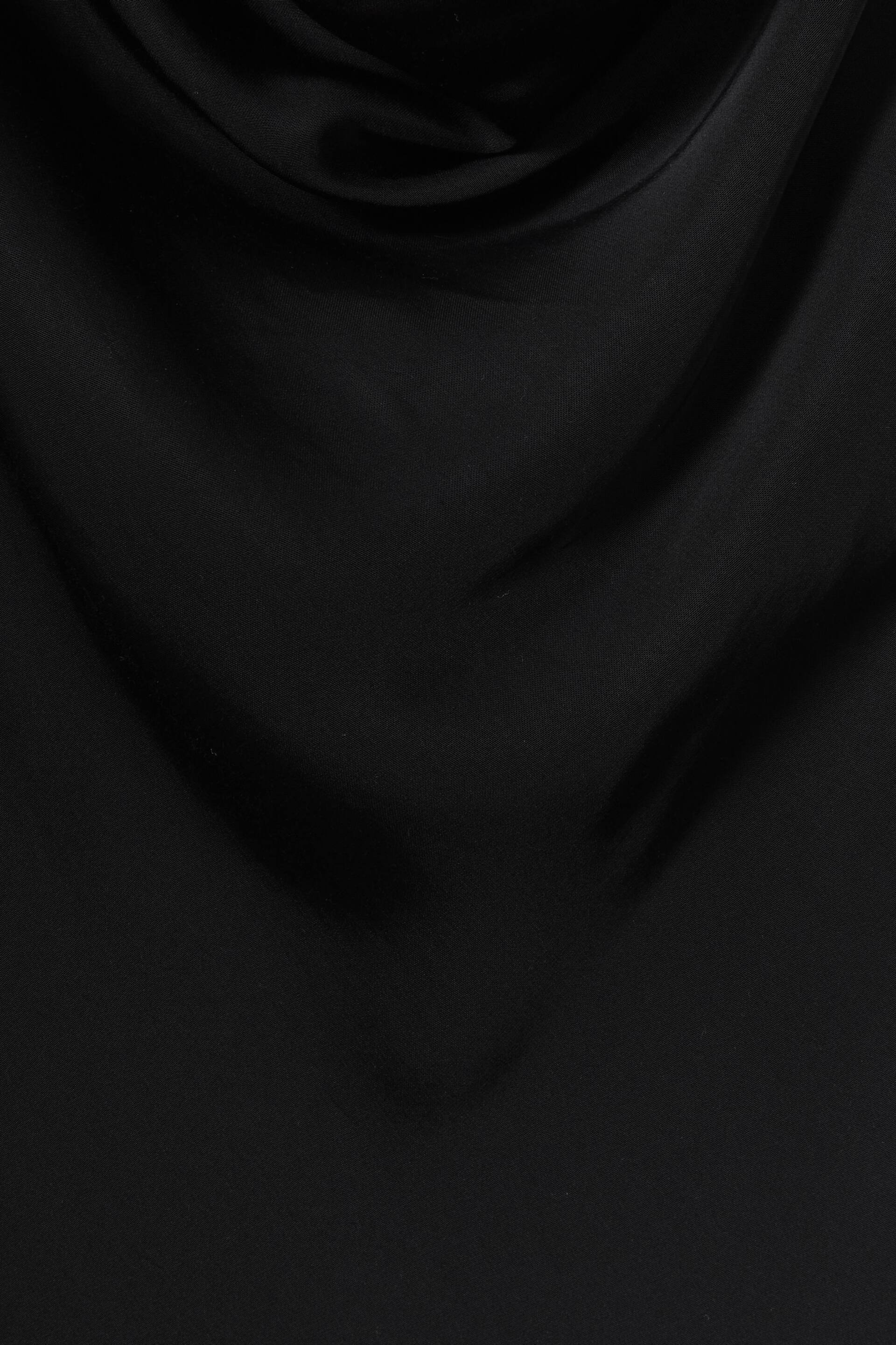 Reiss Black Isabel Satin Cowl Neck Midi Dress - Image 5 of 5