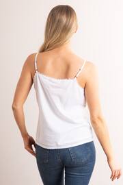 Lakeland Leather Clothing Taylor Cotton Cami White Top - Image 3 of 4