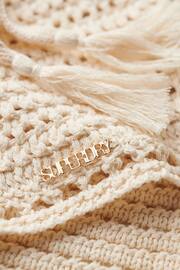 Superdry Cream Cropped Halter Crochet Top - Image 6 of 6
