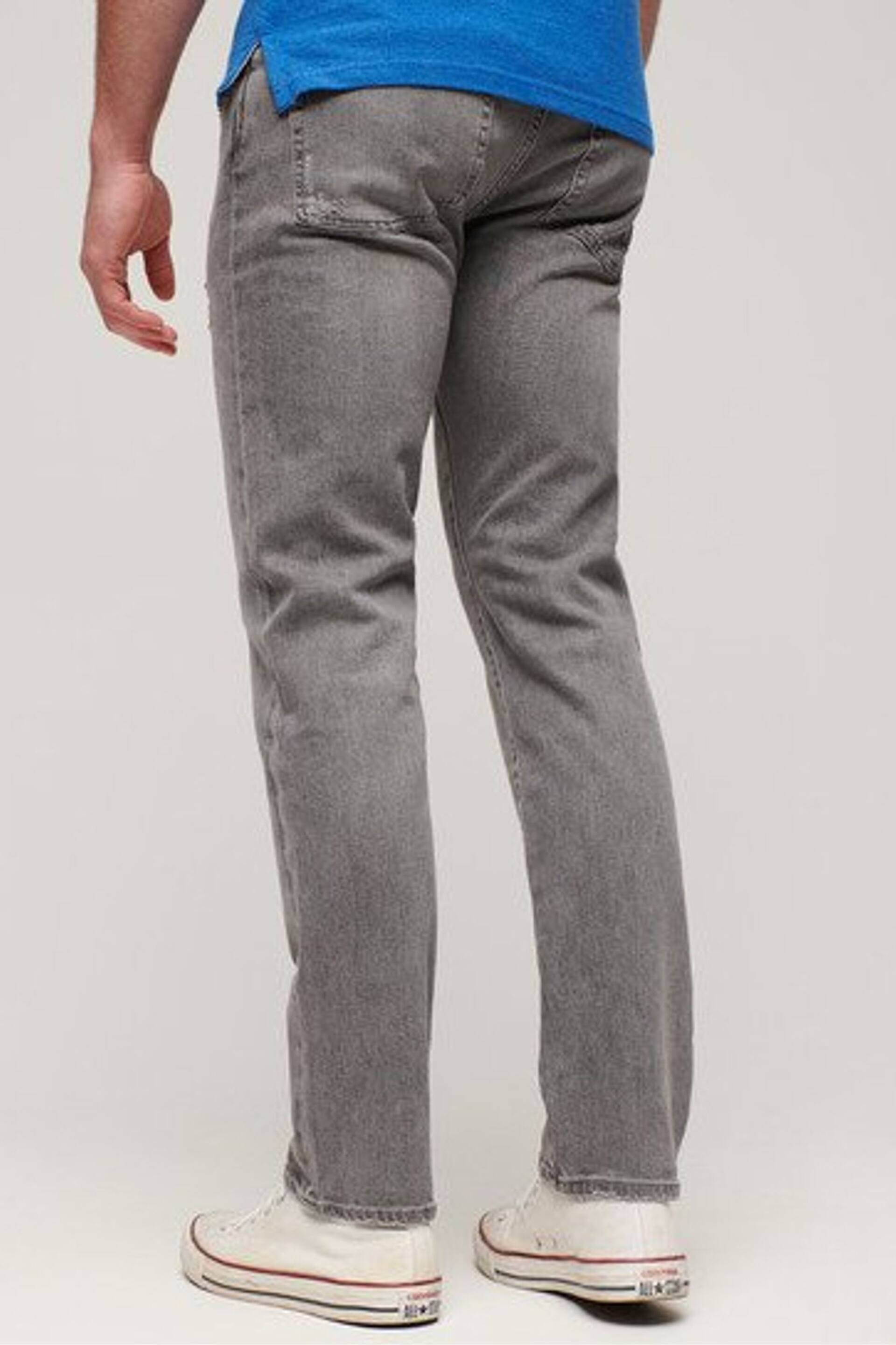 Superdry Grey Vintage Slim Straight Jeans - Image 2 of 6