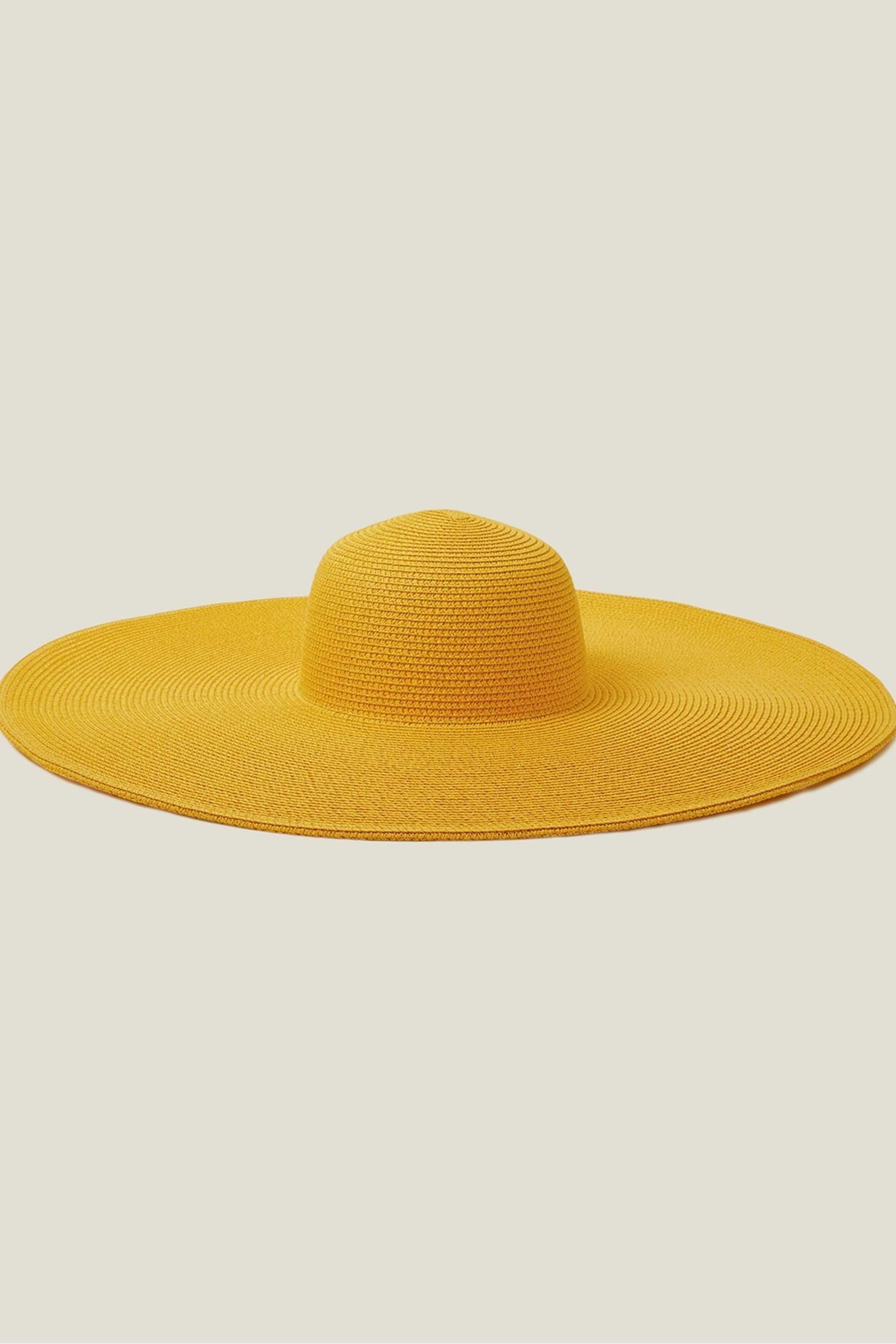 Accessorize Yellow Extra Large Floppy Hat - Image 2 of 3