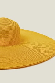 Accessorize Yellow Extra Large Floppy Hat - Image 3 of 3