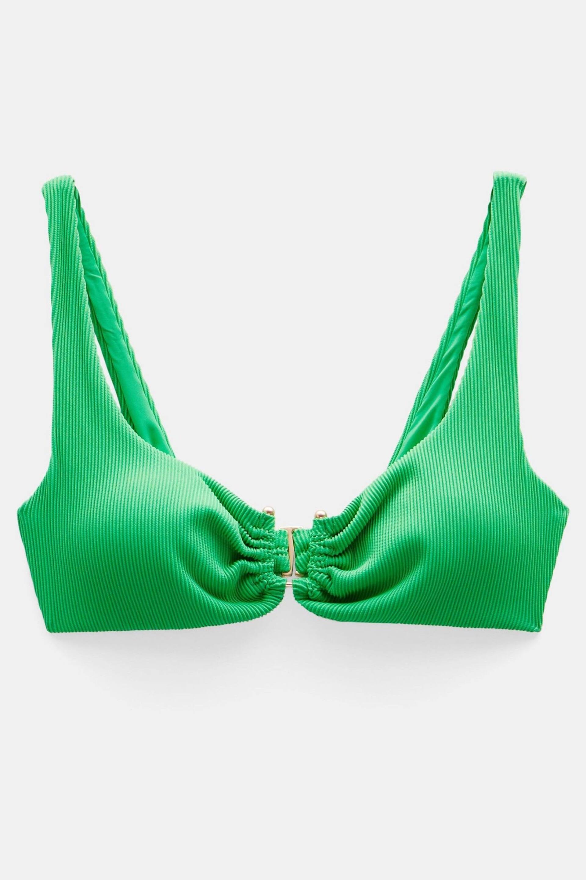 Hush Green Chloe Rib Bikini Top - Image 5 of 5