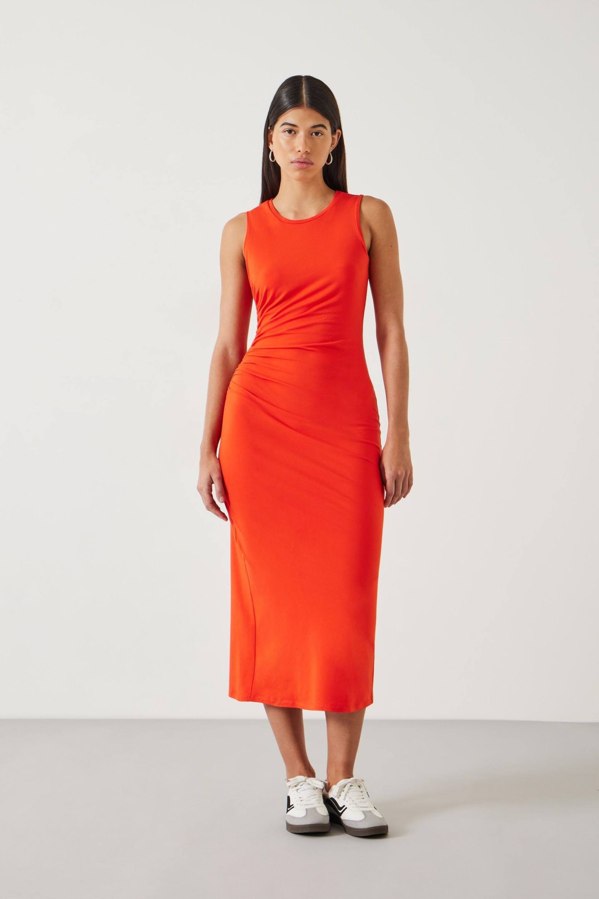 Hush Orange Sleeveless Judy Jersey Midi Dress - Image 1 of 4