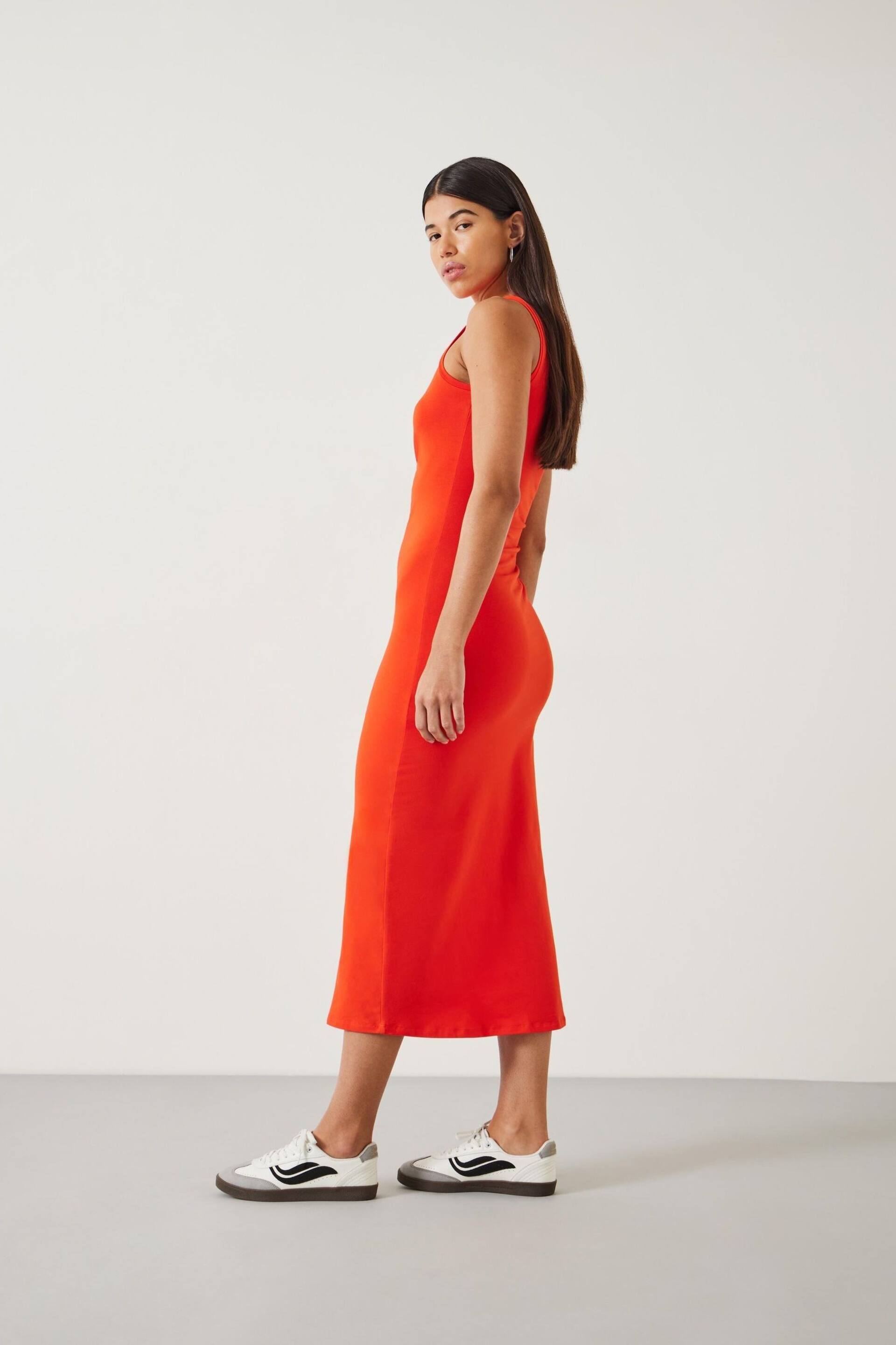 Hush Orange Sleeveless Judy Jersey Midi Dress - Image 4 of 4