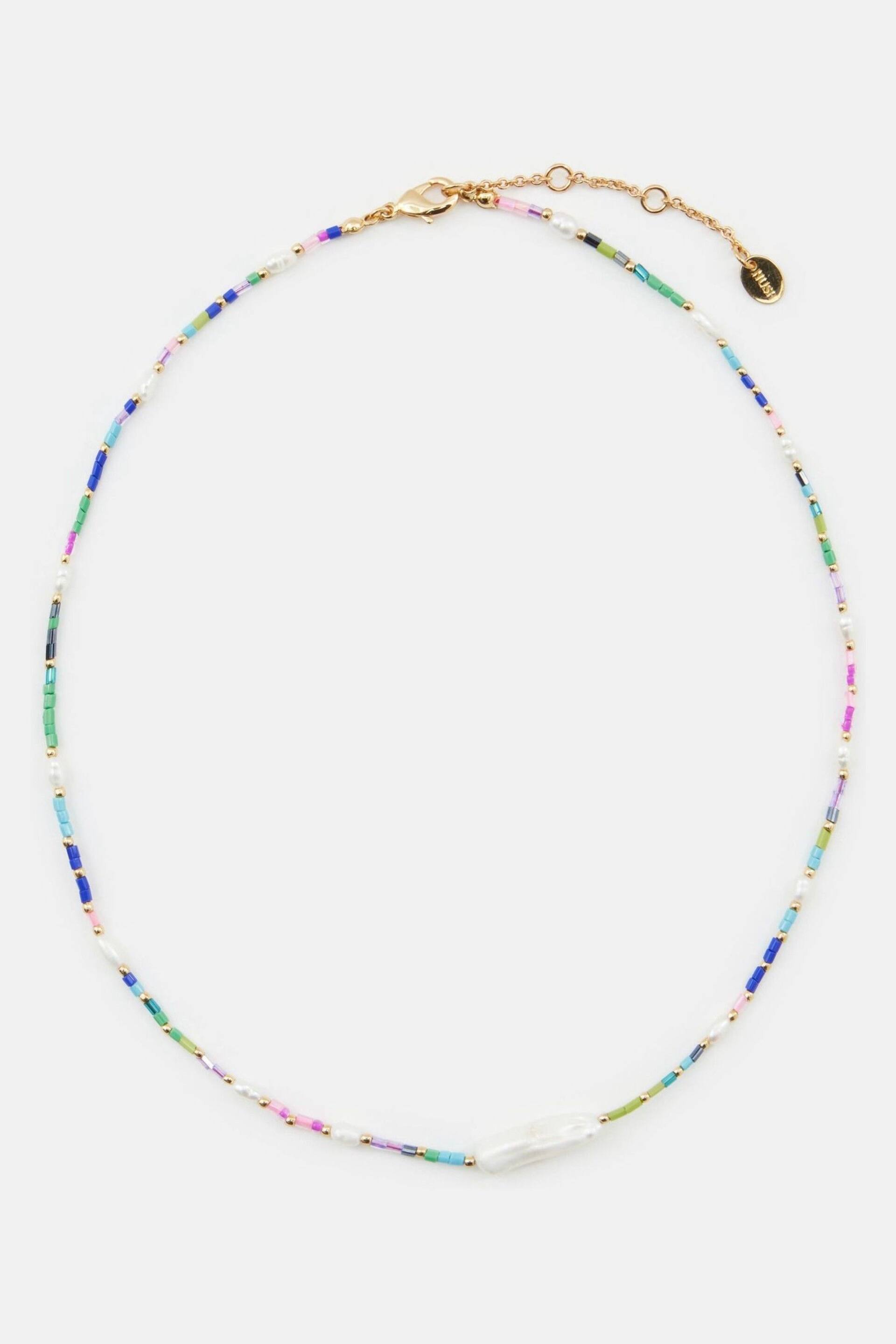 Hush Gold Tone Maura Glass Bead Necklace - Image 1 of 3