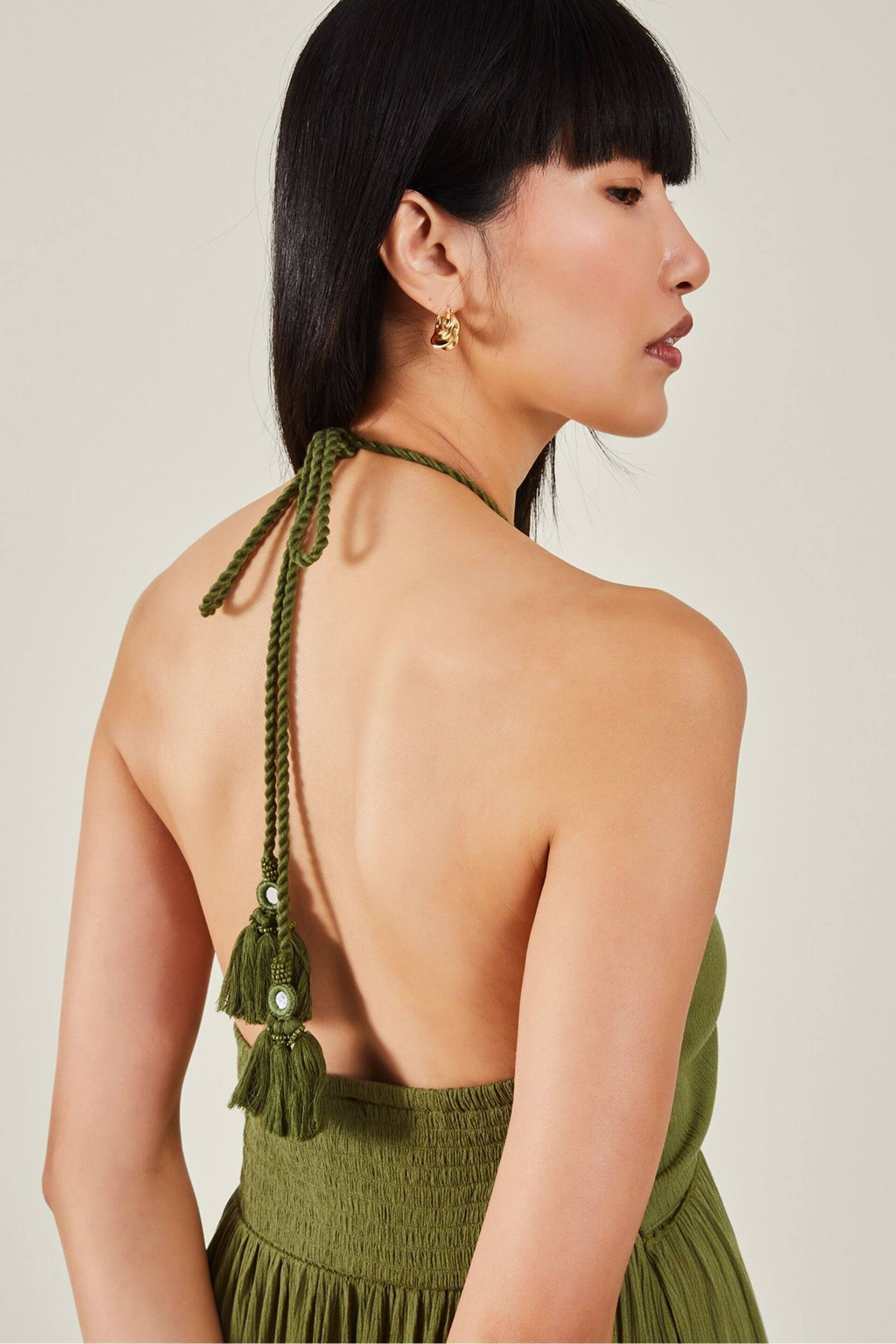 Accessorize Green Halter Maxi Dress - Image 2 of 3