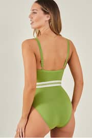 Accessorize Green Wrap Swimsuit - Image 3 of 4