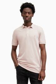 AllSaints Nude Reform Shortsleeve Polo Shirt - Image 1 of 5