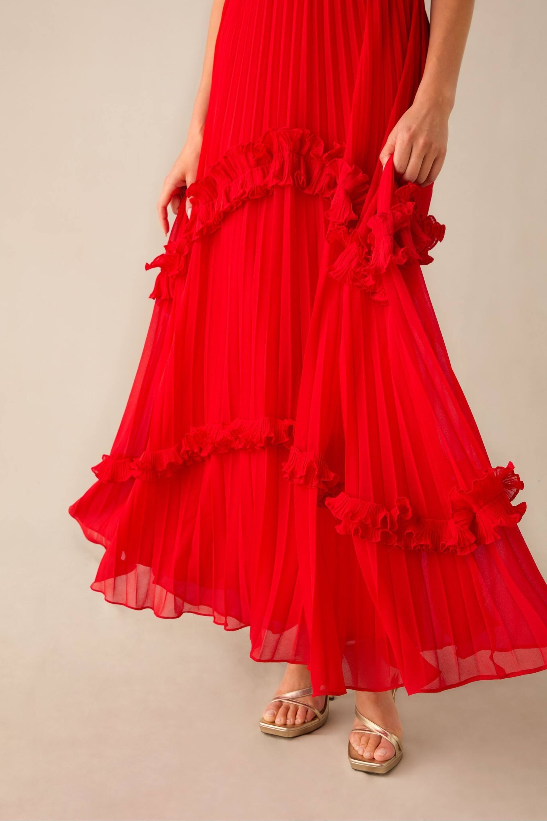 Ro&Zo Sienna Pleated Frill Maxi Dress - Image 6 of 7