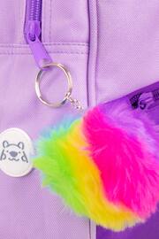 Harry Bear Purple Unicorn Backpack with Pom Pom Keyring - Image 5 of 5