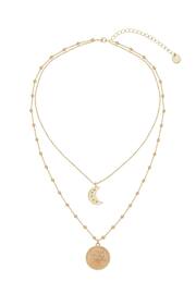 Caramel Jewellery London Gold Tone 'Constellation' Rose Quartz Layered Necklace - Image 1 of 6