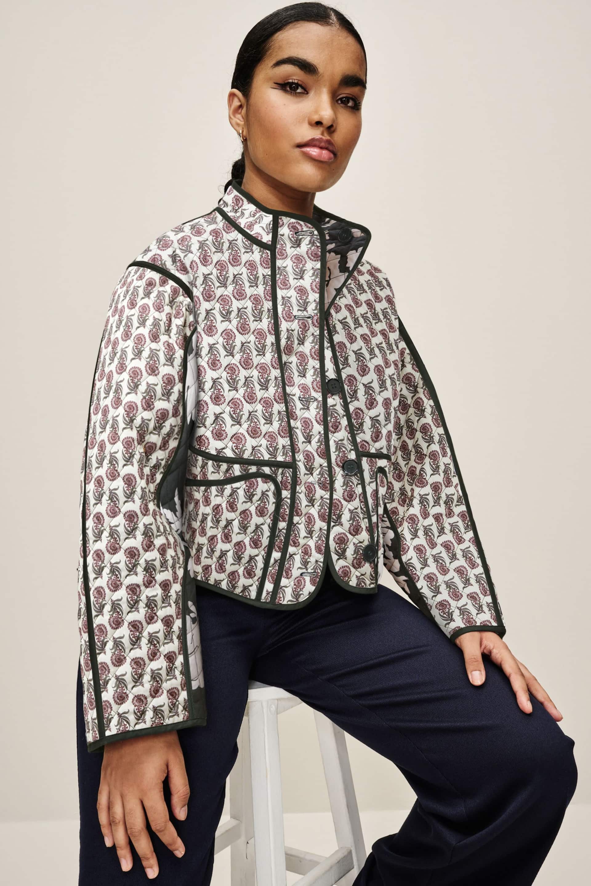 Ditsy Print Quilted Floral Jacket - Image 1 of 1
