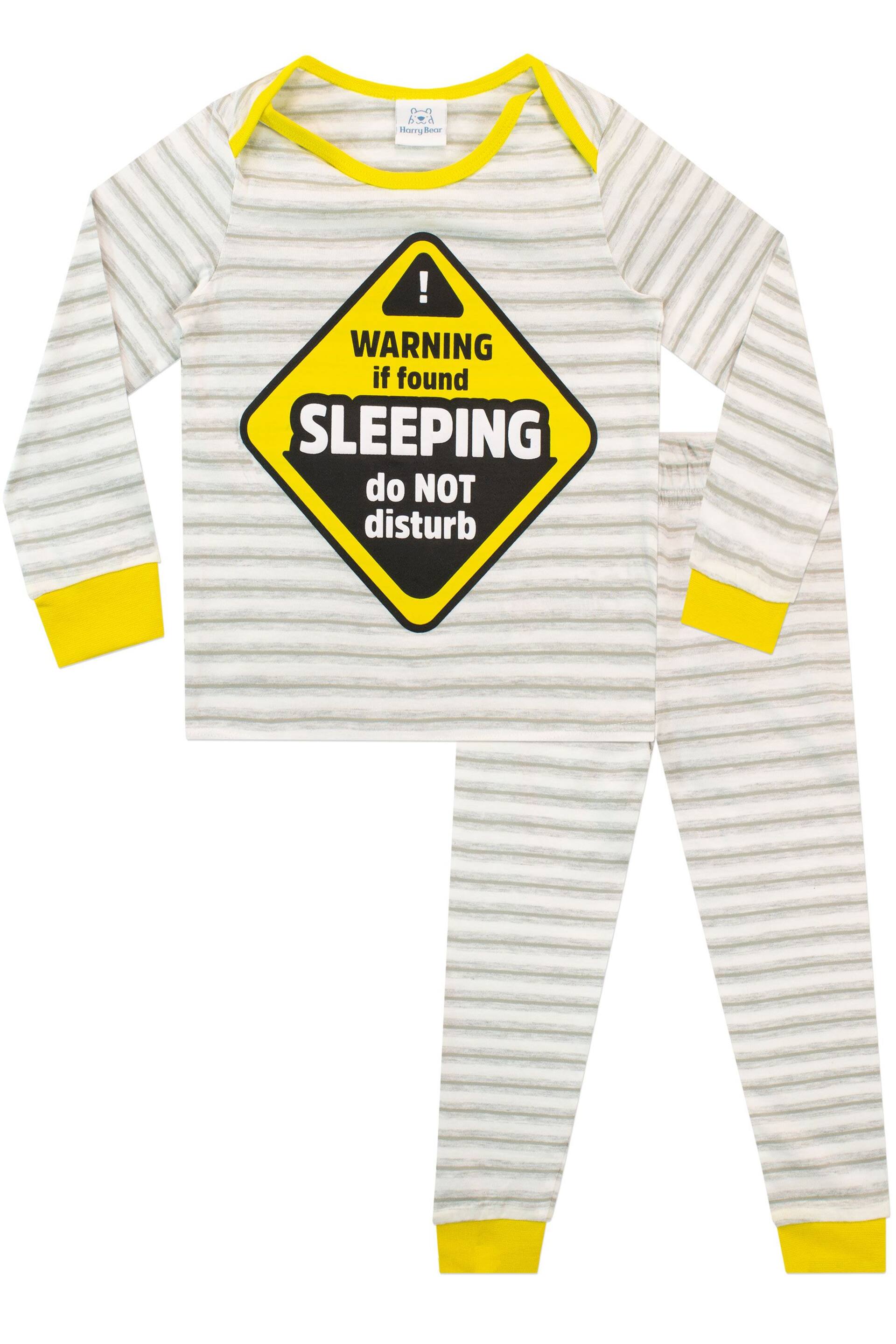 Harry Bear Grey Baby Do Not Disturb Pyjamas - Image 1 of 4