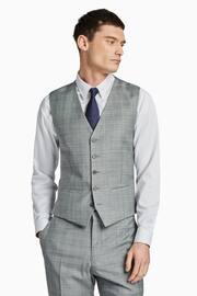 Ted Baker Tailoring Grey Prince of Wales Check Waistcoat - Image 1 of 2