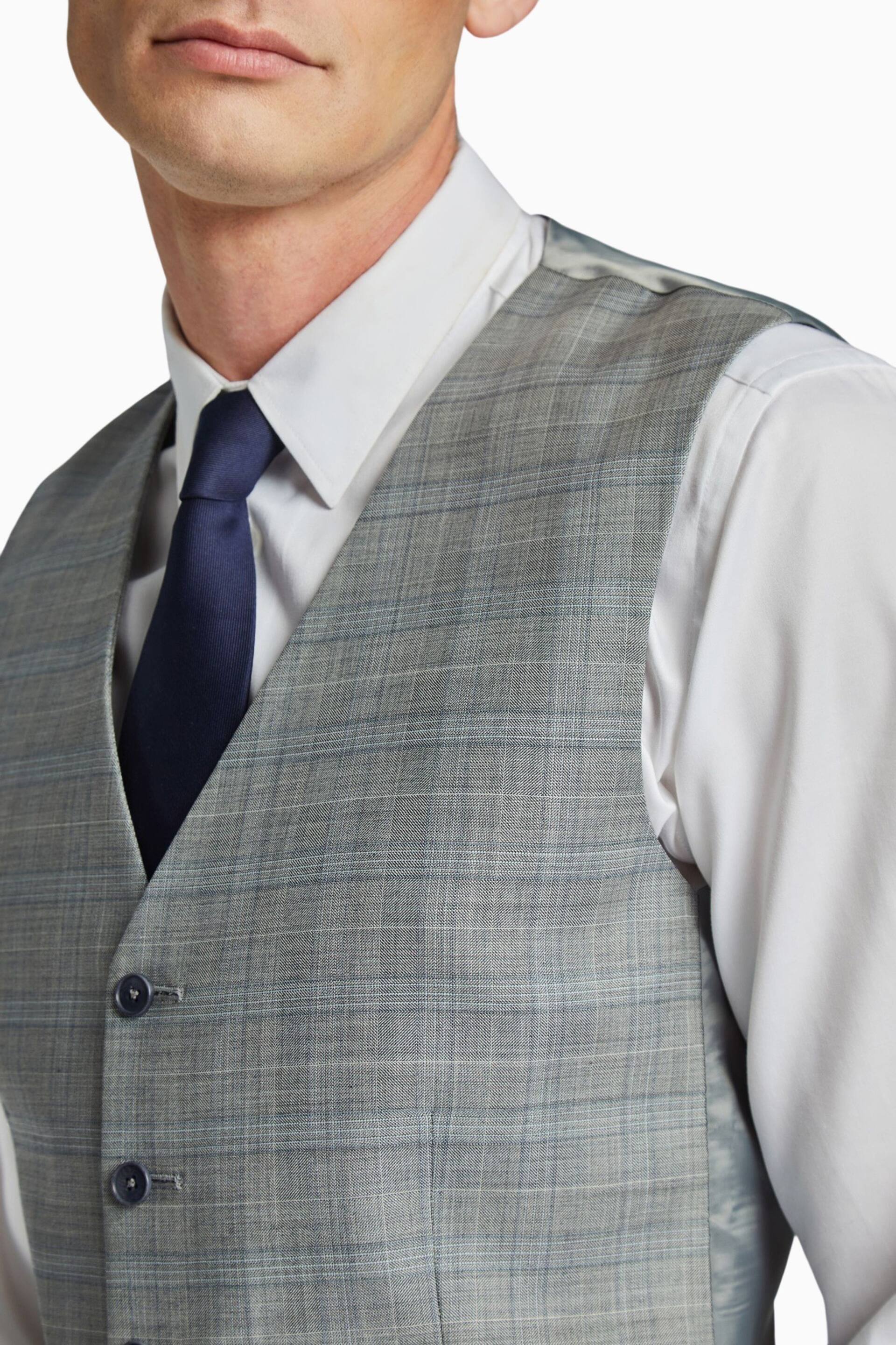 Ted Baker Tailoring Grey Prince of Wales Check Waistcoat - Image 2 of 2