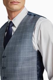 Ted Baker Tailoring Blue Tonal Check Waistcoat - Image 2 of 2