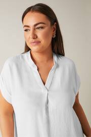 EVANS Curve Ivory Red Utility Blouse - Image 4 of 5