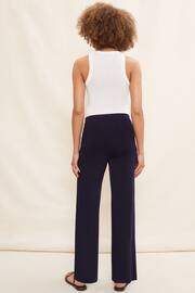 Friends Like These Navy Petite Jersey Wide Leg Trousers - Image 2 of 4