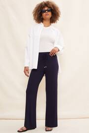 Friends Like These Navy Petite Jersey Wide Leg Trousers - Image 3 of 4