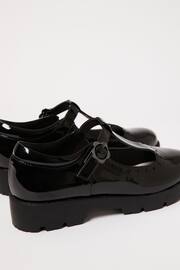 Lipsy Black Patent Flower Mary Jane Flat School Shoe - Image 4 of 4
