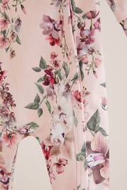Lipsy Light Pink Floral Baby Sleepsuit - Image 6 of 7