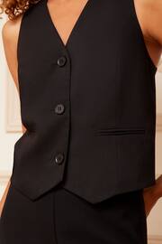 Love & Roses Black Button Through Waistcoat - Image 2 of 4