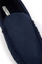 Chelsea Peers Blue Suedette Moccasin Slippers - Men's - Image 2 of 4