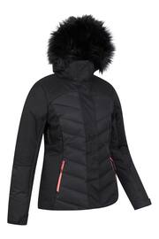 Mountain Warehouse Black Pyrenees Padded Ski Jacket - Womens - Image 2 of 3