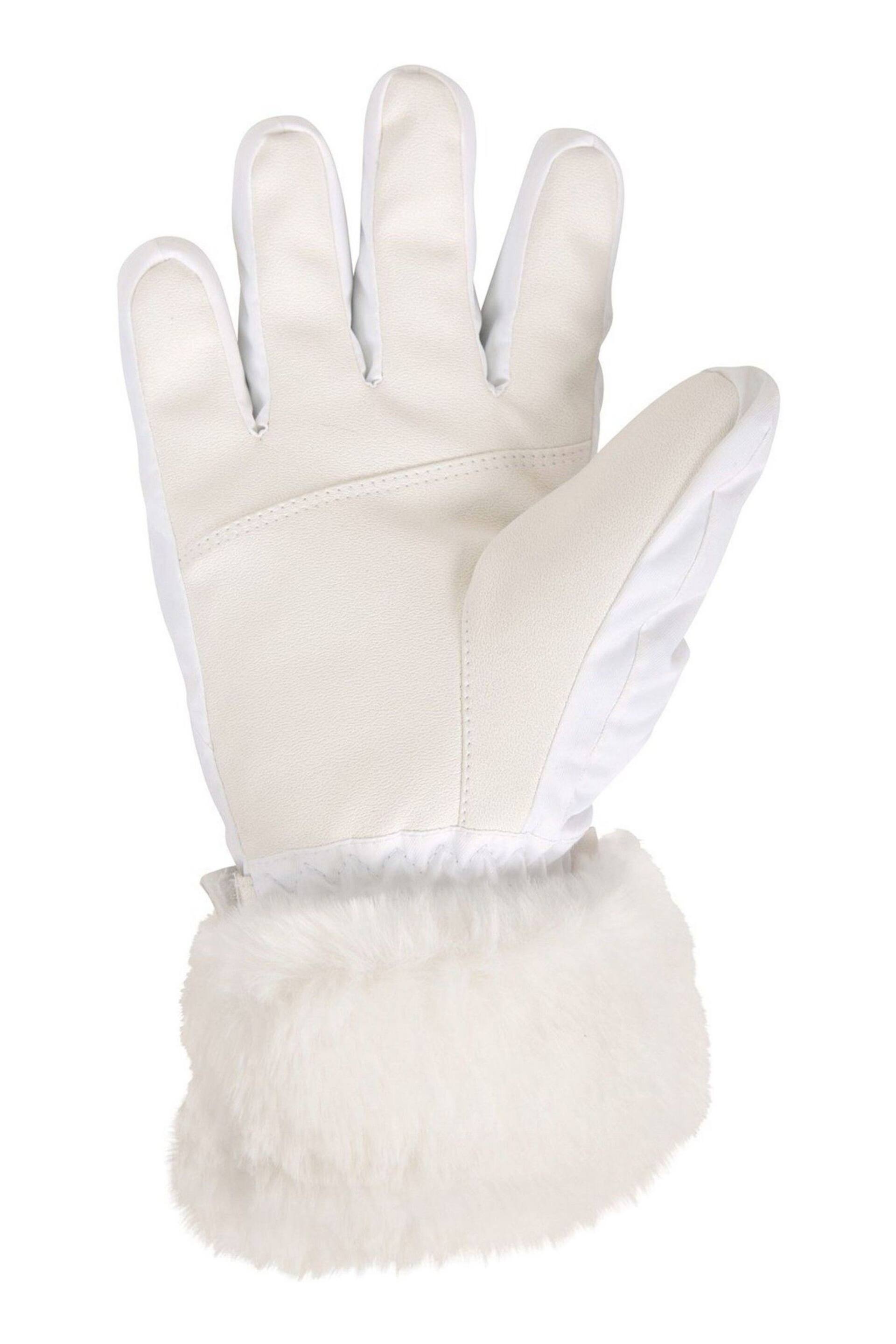 Mountain Warehouse White Parallax Waterproof Ski Gloves - Womens - Image 2 of 3
