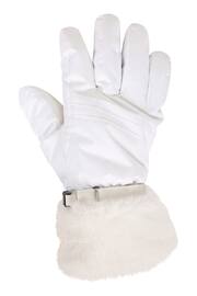 Mountain Warehouse White Parallax Waterproof Ski Gloves - Womens - Image 3 of 3