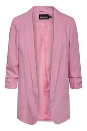 Pieces Pastel Pink Relaxed Ruched Sleeve Workwear Blazer - Image 5 of 5