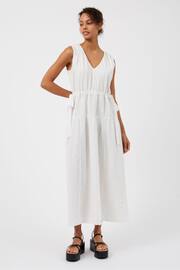 Great Plains White Summer Embroidery V Neck Dress - Image 1 of 4