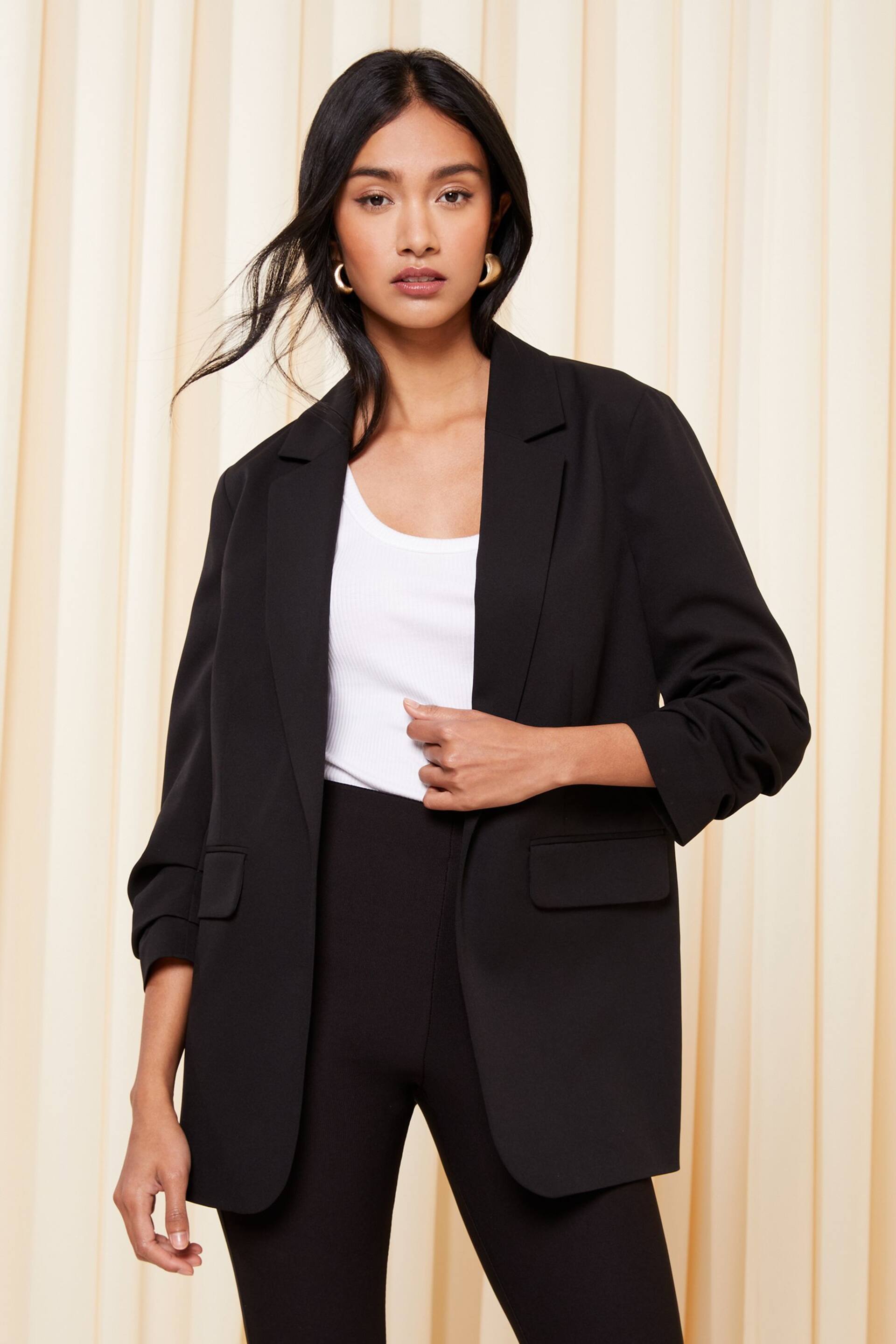 Friends Like These Black Edge to Edge Tailored Blazer - Image 2 of 4