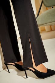 Friends Like These Black Petite Sculpt & Stretch Kickflare Trousers - Image 4 of 4