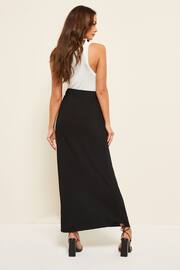 Friends Like These Black Tie Detail Jersey Summer Maxi Skirt - Image 2 of 4