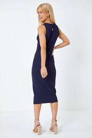 Dusk Blue Sleeveless Midi Stretch Dress - Image 3 of 5